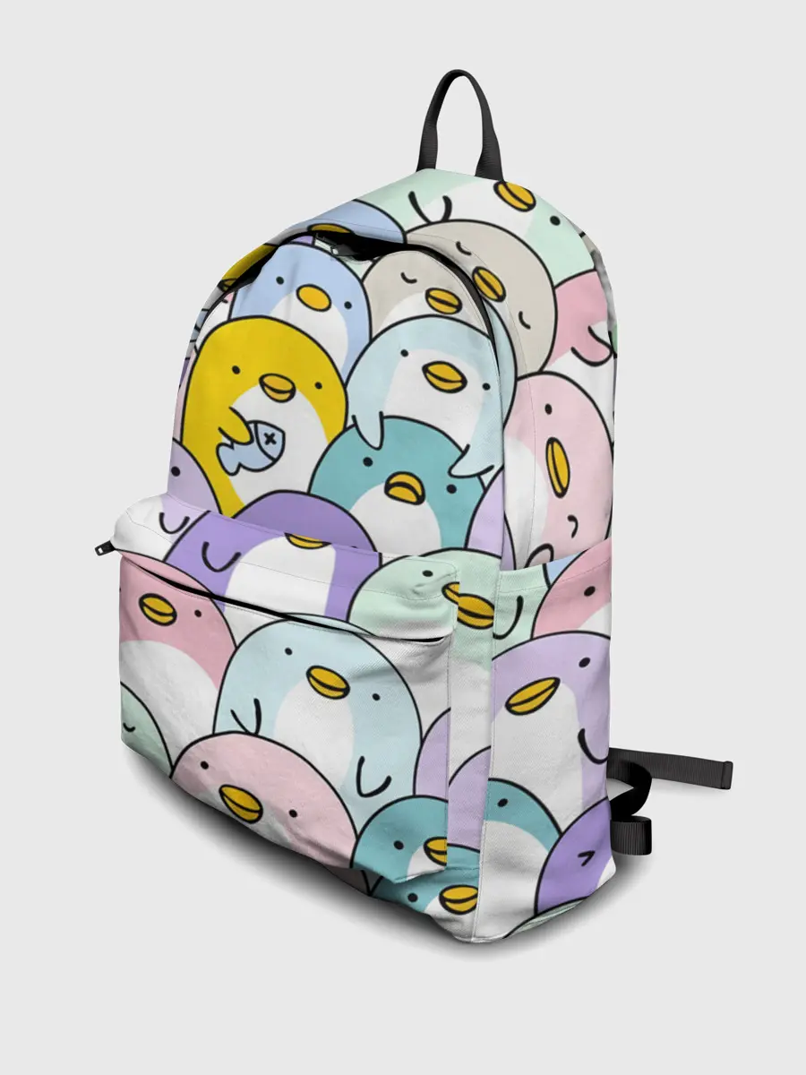 Рюкзак джинсовый / Пингвины