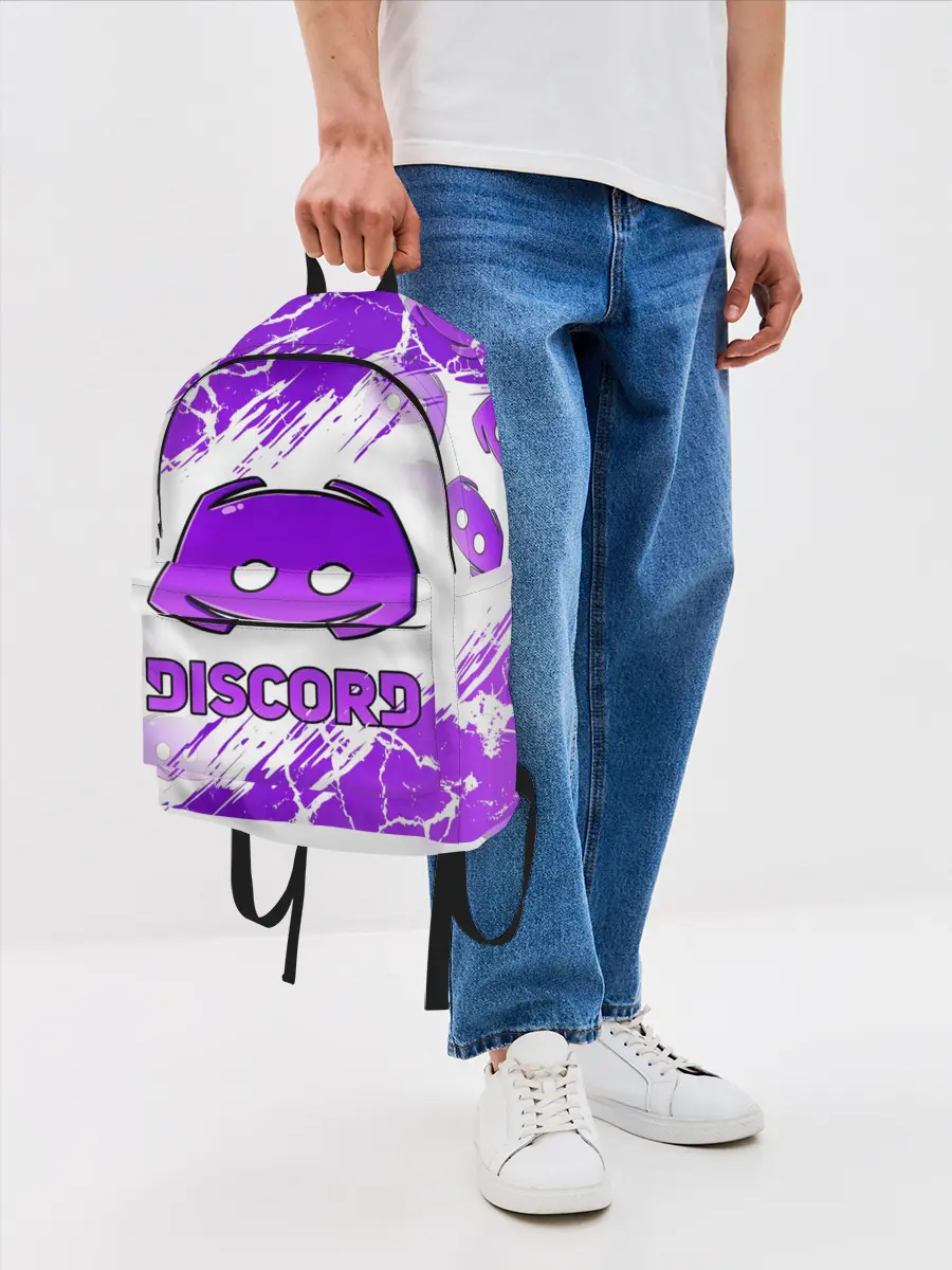 Рюкзак джинсовый / DISCORD / ДИСКОРД / ТРЕЩИНЫ