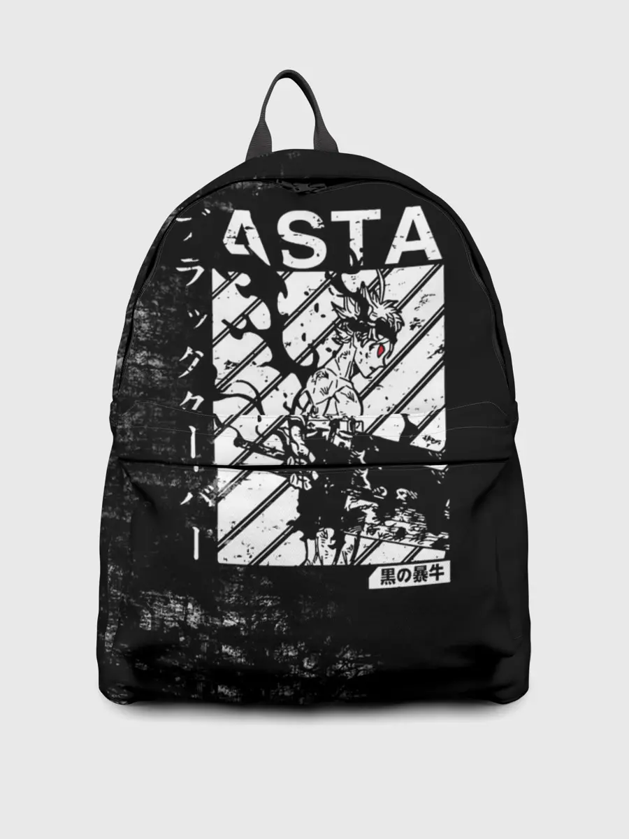 Рюкзак джинсовый / Чёрный Аста | Чёрный Клевер