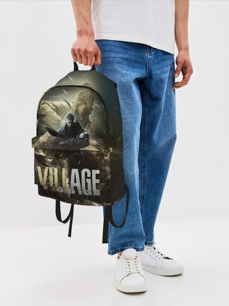 Рюкзак джинсовый / Итан,Крис и деревня RE8