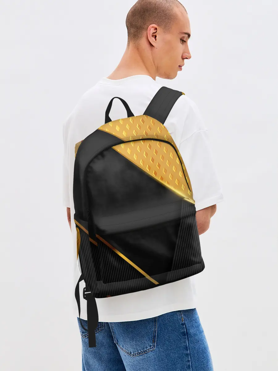 Рюкзак джинсовый / 3D BLACK & GOLD