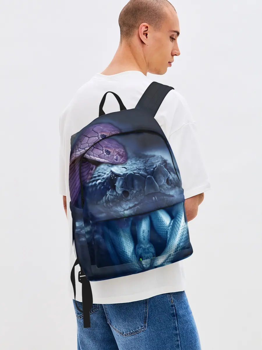 Рюкзак джинсовый / Мифические змеи