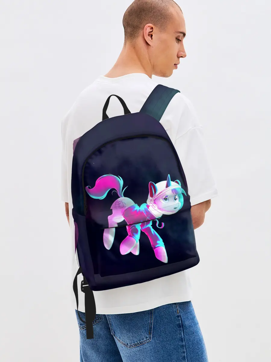 Рюкзак джинсовый / Пони в космосе