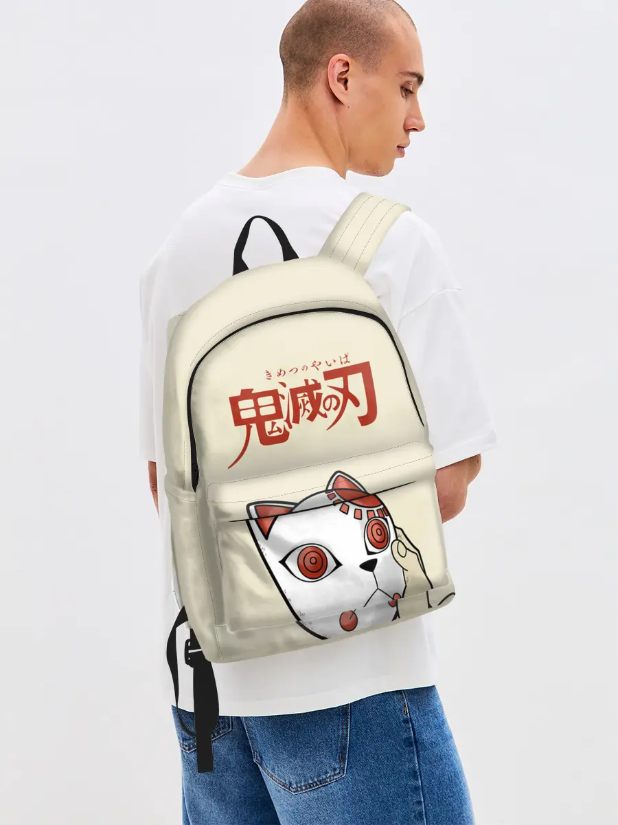 Рюкзак джинсовый / Маска Танджиро Камадо