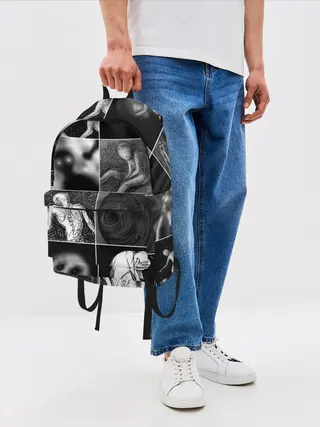 Рюкзак джинсовый / Мрачные скетчи. Плитка
