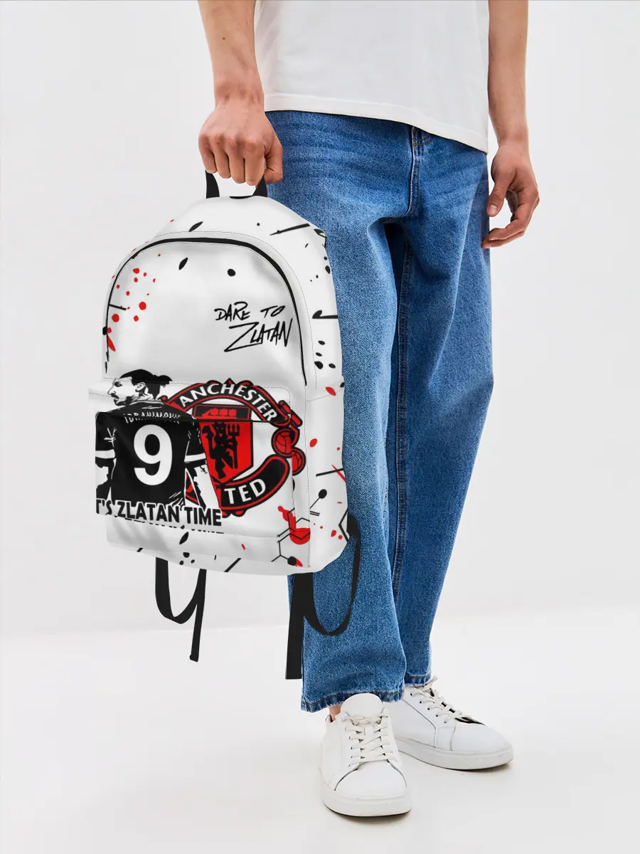 Рюкзак джинсовый / ЗЛАТАН ИБРАГИМОВИЧ / МАНЧЕСТЕР