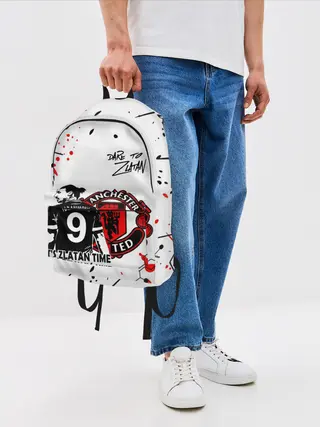 Рюкзак джинсовый / ЗЛАТАН ИБРАГИМОВИЧ / МАНЧЕСТЕР