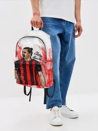 Рюкзак джинсовый / ЗЛАТАН ИБРАГИМОВИЧ / МИЛАН