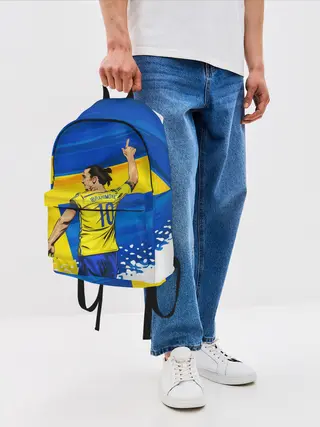 Рюкзак джинсовый / ЗЛАТАН ИБРАГИМОВИЧ / ШВЕЦИЯ