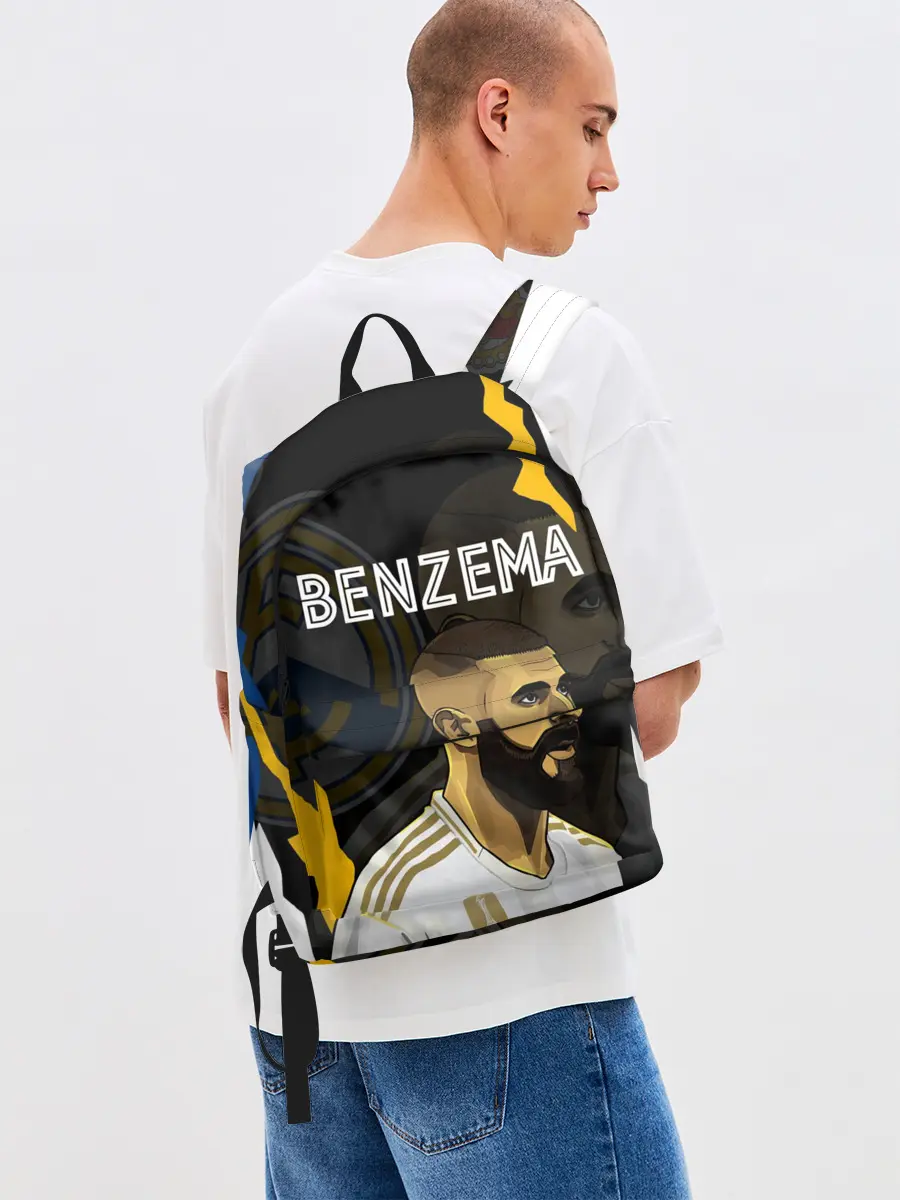 Рюкзак джинсовый / КАРИМ БЕНЗЕМА / РЕАЛ МАДРИД