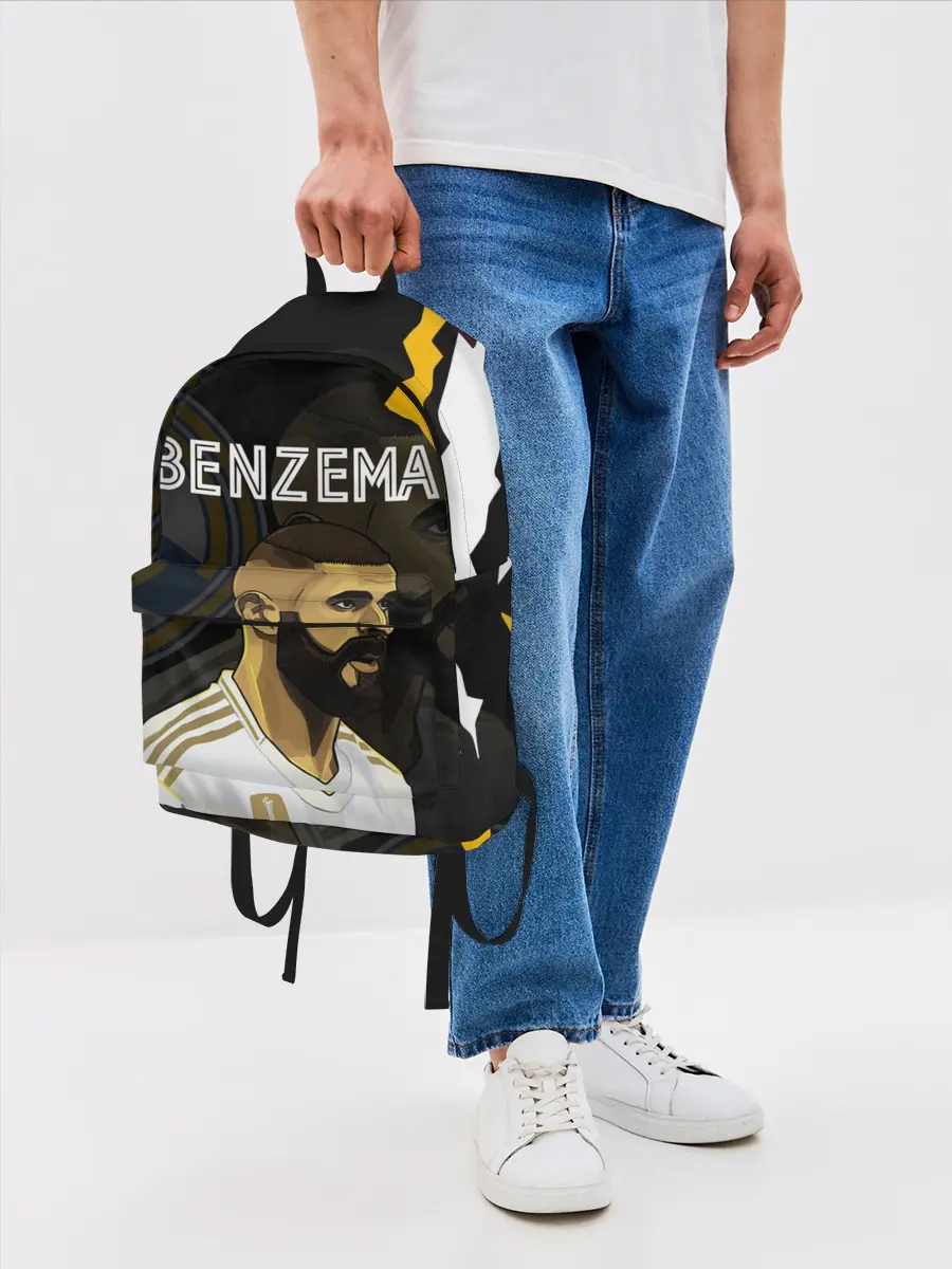 Рюкзак джинсовый / КАРИМ БЕНЗЕМА / РЕАЛ МАДРИД