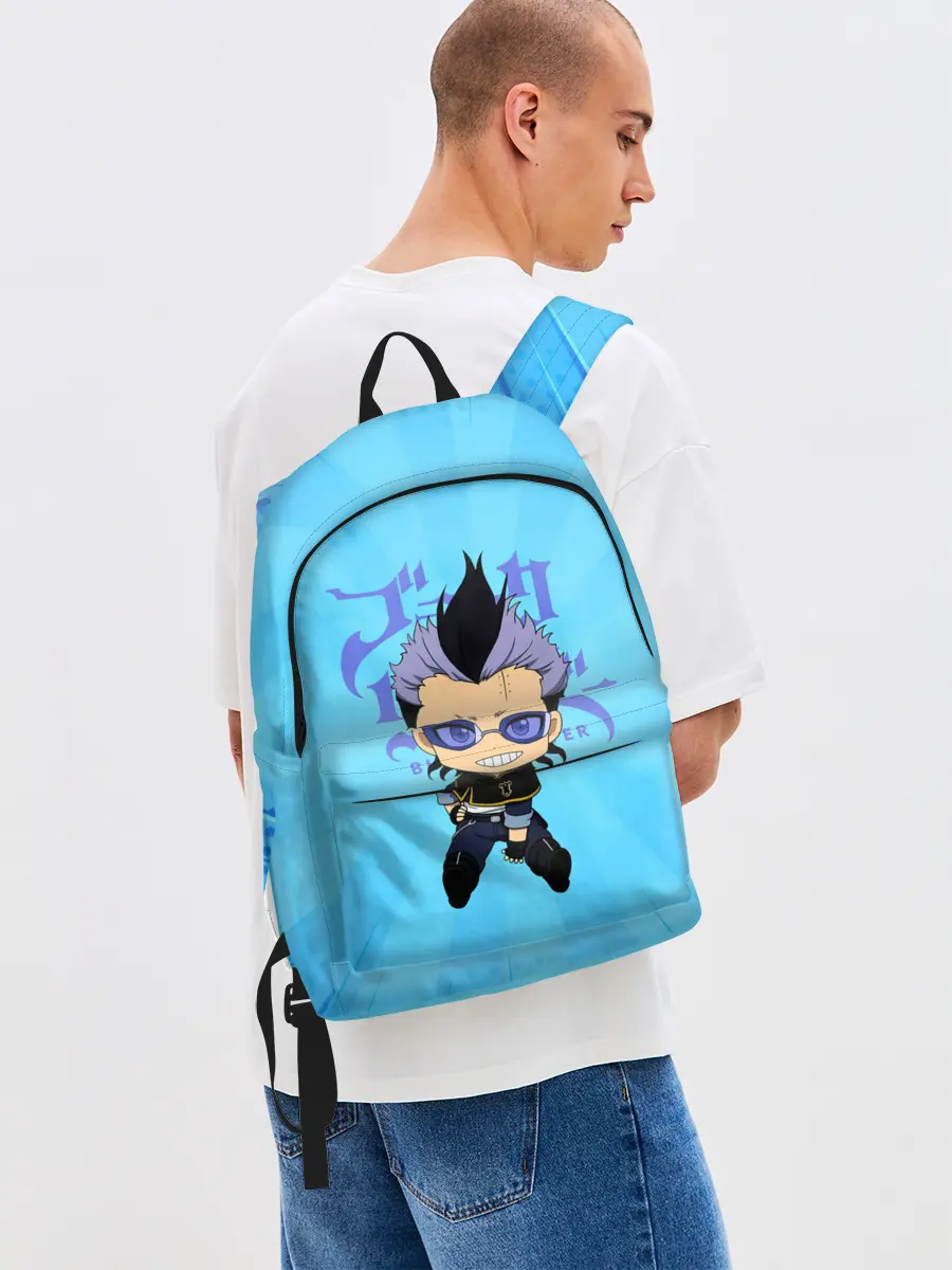 Рюкзак джинсовый / Магна Свинг | Чёрный Клевер