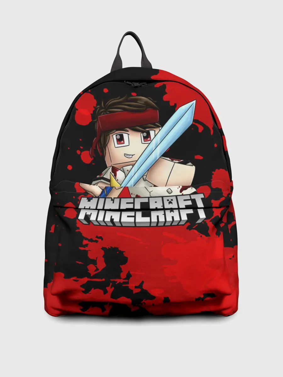 Рюкзак джинсовый / Стив с мечом Minecraft