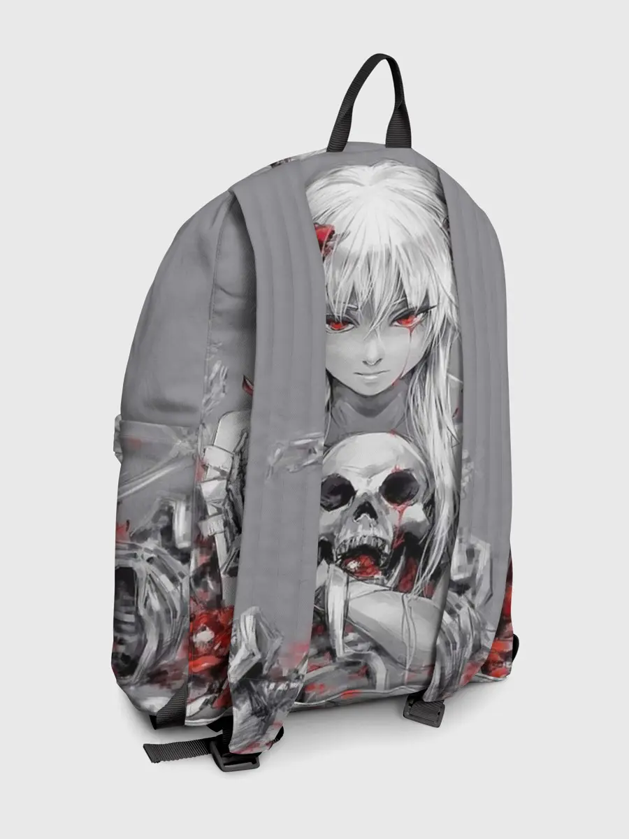 Рюкзак джинсовый / Девушка с черепом