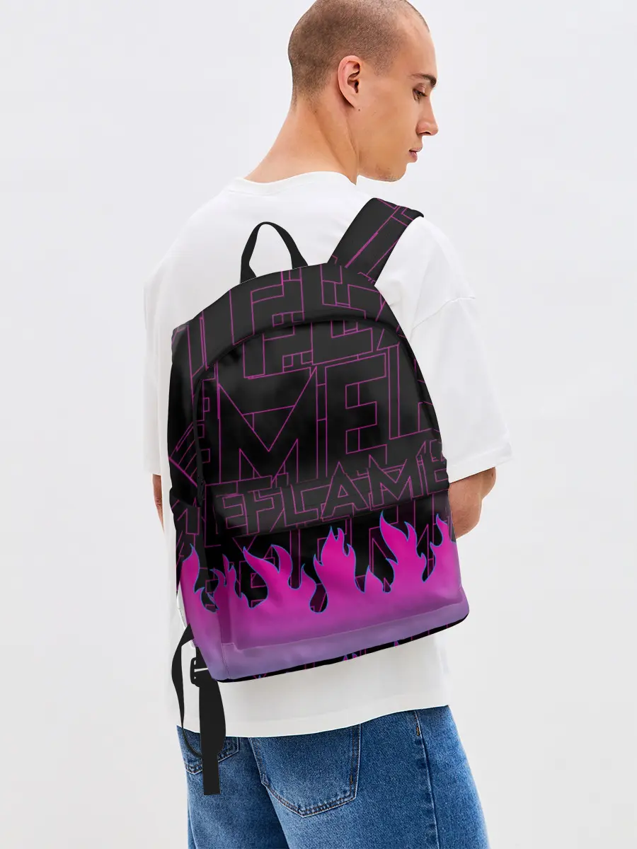 Рюкзак джинсовый / РОЗОВОЕ ПЛАМЯ | PINK FLAME