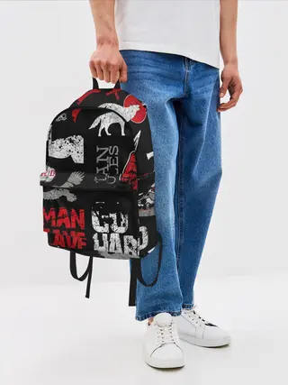 Рюкзак джинсовый / ЧТО ТО МОТИВАЦИОННОЕ 3D