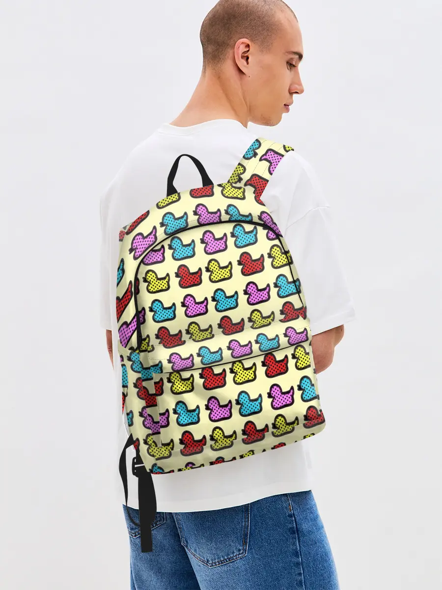 Рюкзак джинсовый / Утиный фон | Утки | Ducks