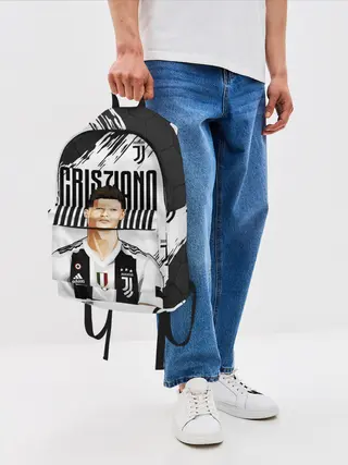 Рюкзак джинсовый / КРИШТИАНУ РОНАЛДУ / ЮВЕНТУС