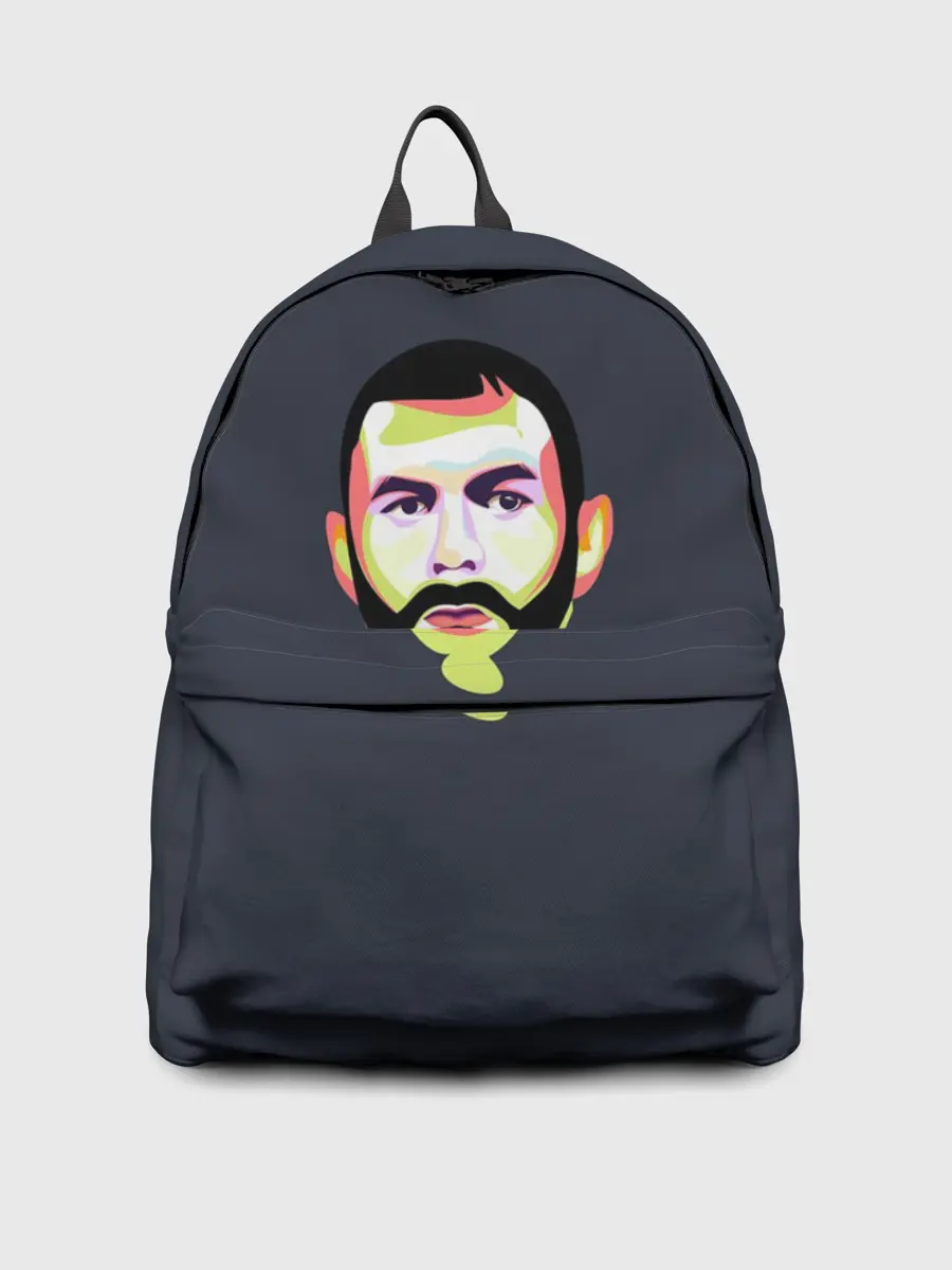 Рюкзак джинсовый / Карим Бензема. Поп арт