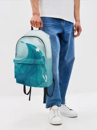 Рюкзак джинсовый / Морские жители