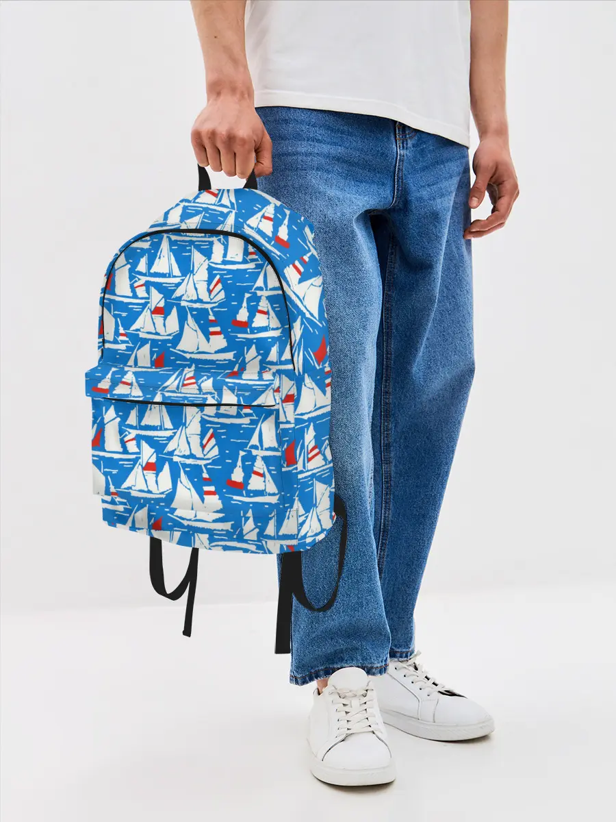 Рюкзак джинсовый / Яхты