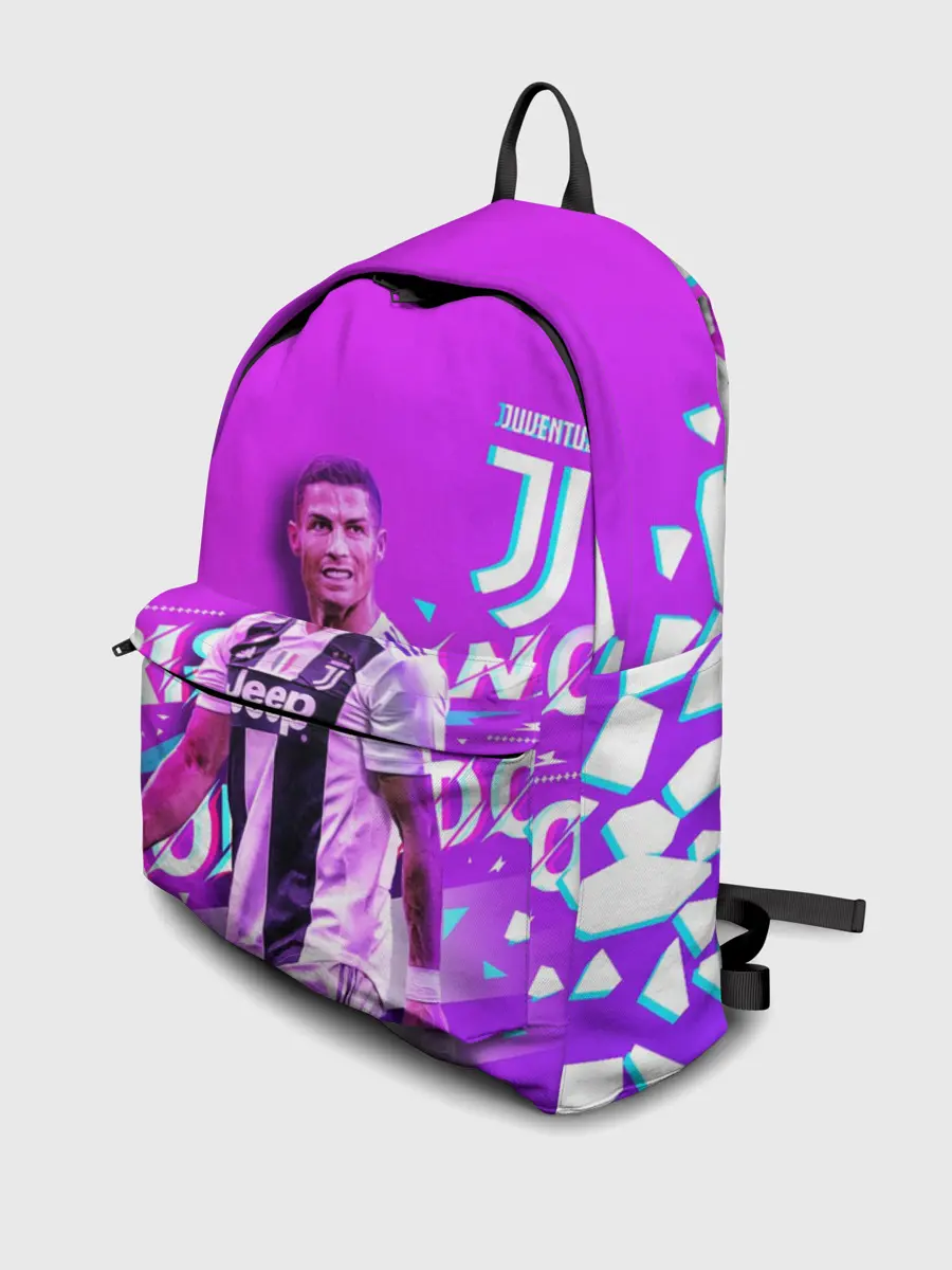 Рюкзак джинсовый / КРИШТИАНУ РОНАЛДУ / НЕОН