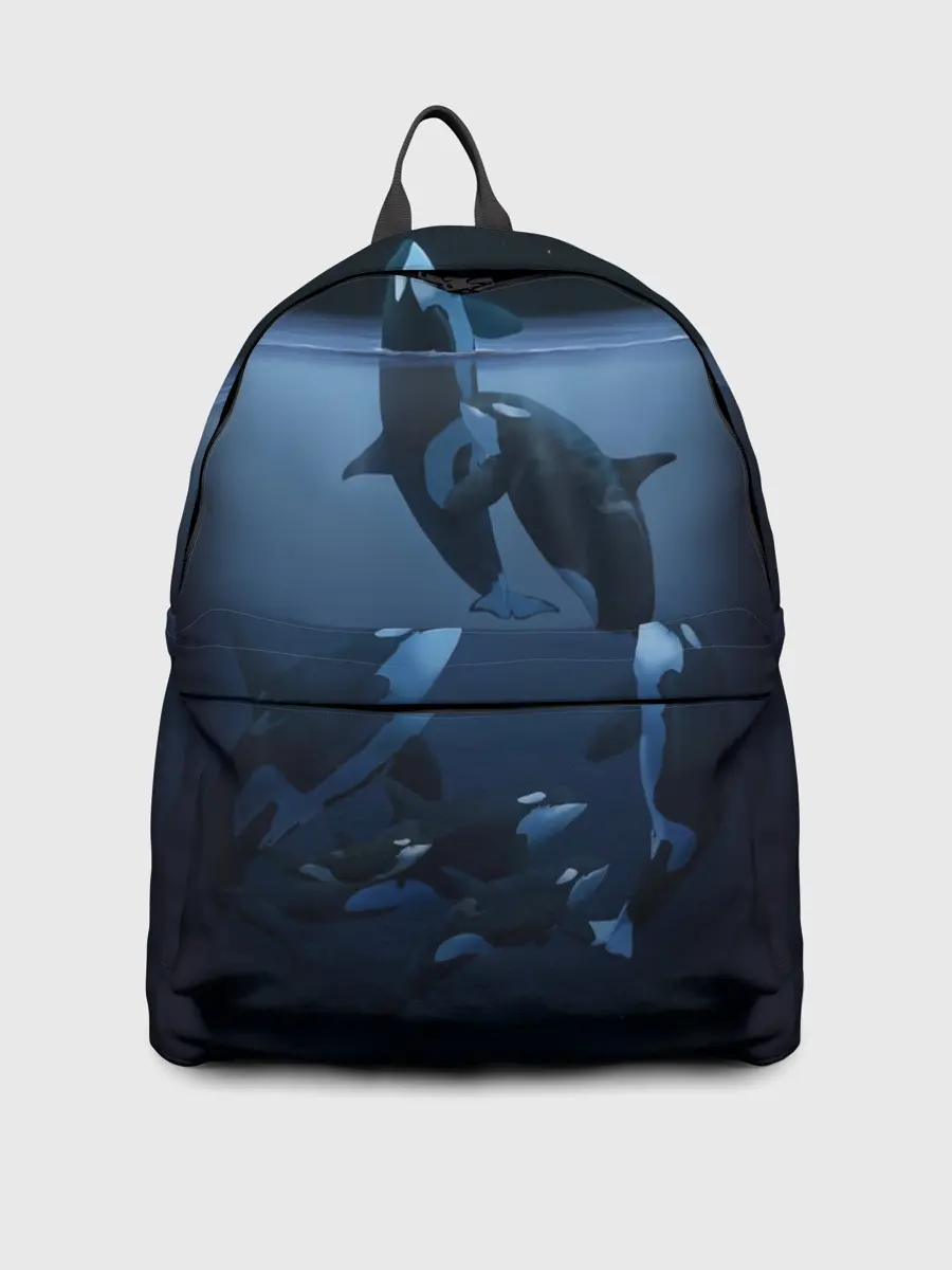 Рюкзак джинсовый / касатки