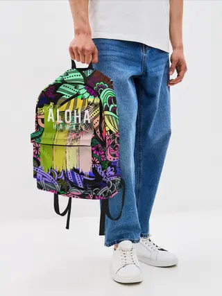 Рюкзак джинсовый / АЛОХА ГАВАЙИ | ALOHA HAWAII