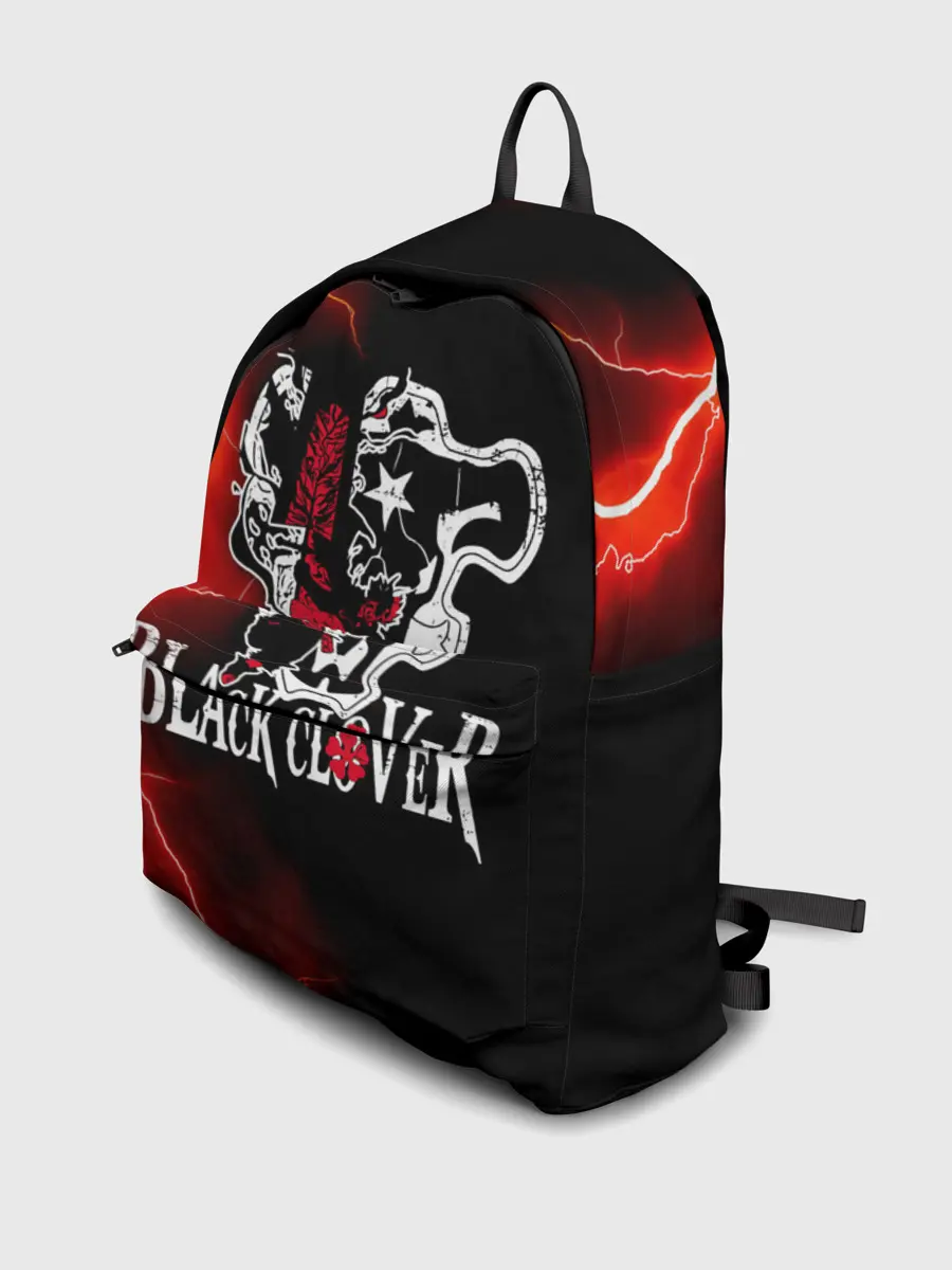 Рюкзак джинсовый / Черные быки | Черный Клевер