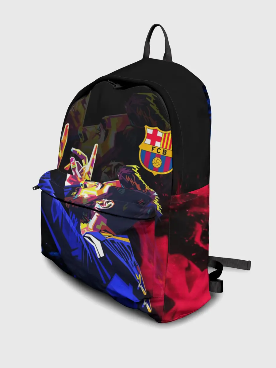 Рюкзак джинсовый / ЛИОНЕЛЬ МЕССИ / ОГОНЬ / FIRE