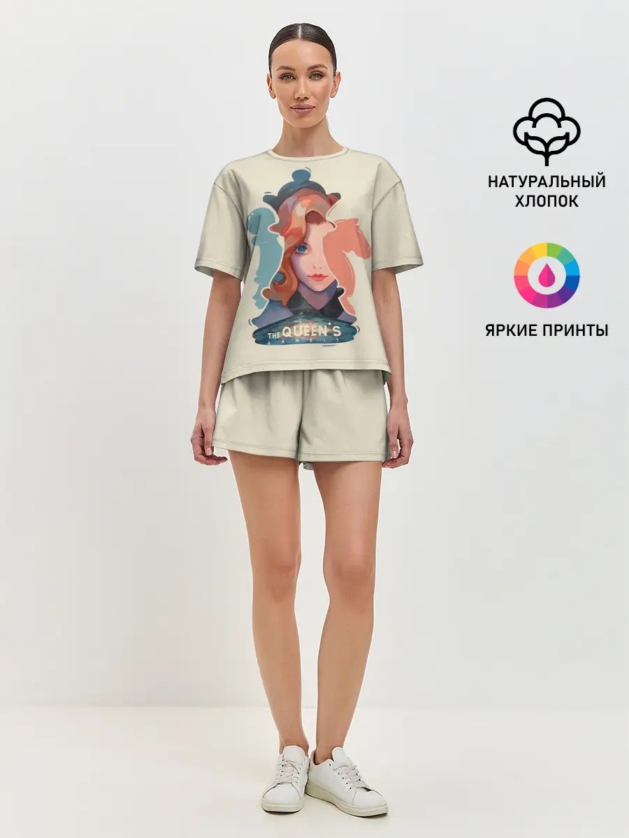 Женская пижама с шортами / Королева шахматной доски