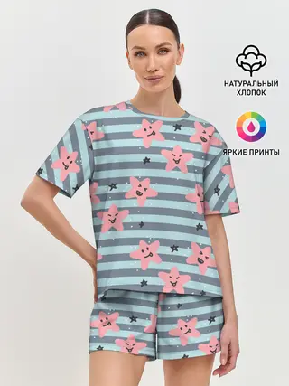 Женская пижама с шортами / Smiling Stars