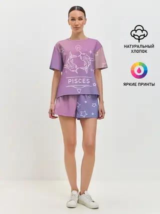 Женская пижама с шортами / Знак Рыбы