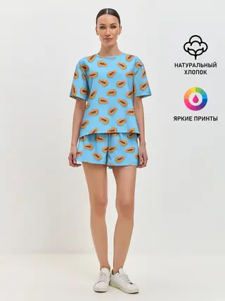 Женская пижама с шортами / Папайа паттерн