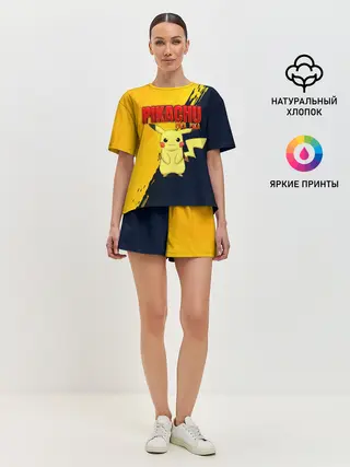 Женская пижама с шортами / PIKACHU PIKA PIKA | ПИКАЧУ