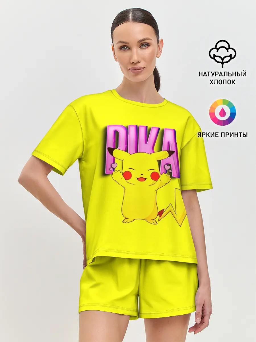 Женская пижама с шортами / ПИКАЧУ | PIKACHU