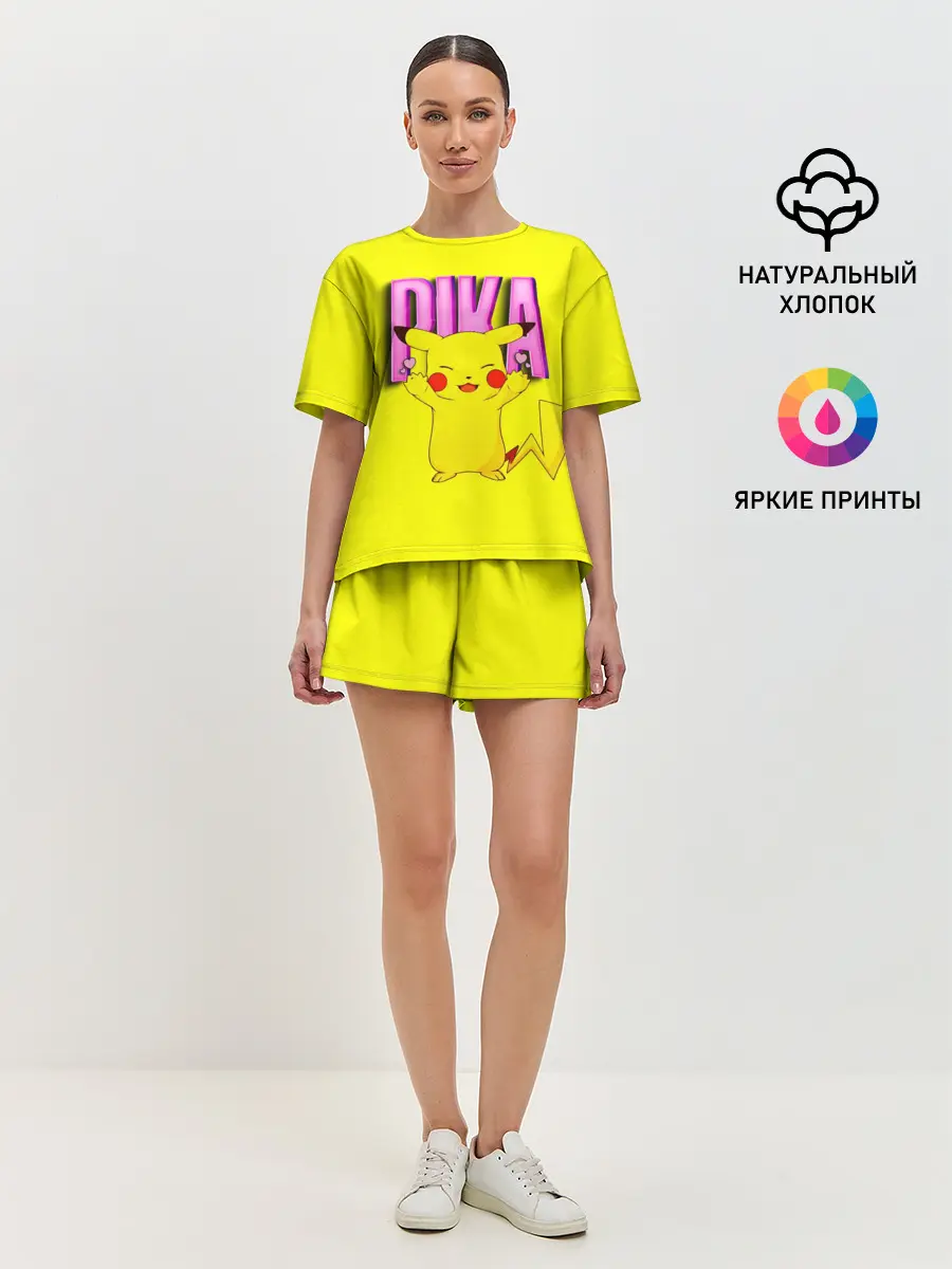 Женская пижама с шортами / ПИКАЧУ | PIKACHU