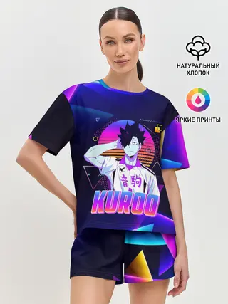 Женская пижама с шортами / КУРОО ТЕЦУРО / TETSURO / NEON