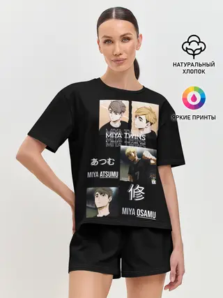 Женская пижама с шортами / Братья мия мию волейбол
