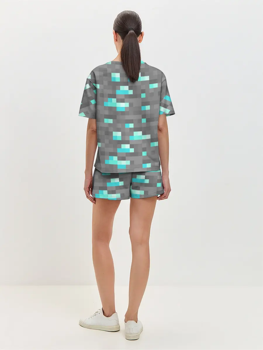 Женская пижама с шортами / Алмазы