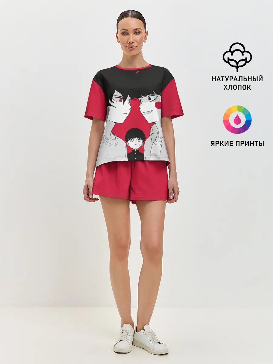 Женская пижама с шортами / Mob psycho 100 | Моб Психо 100