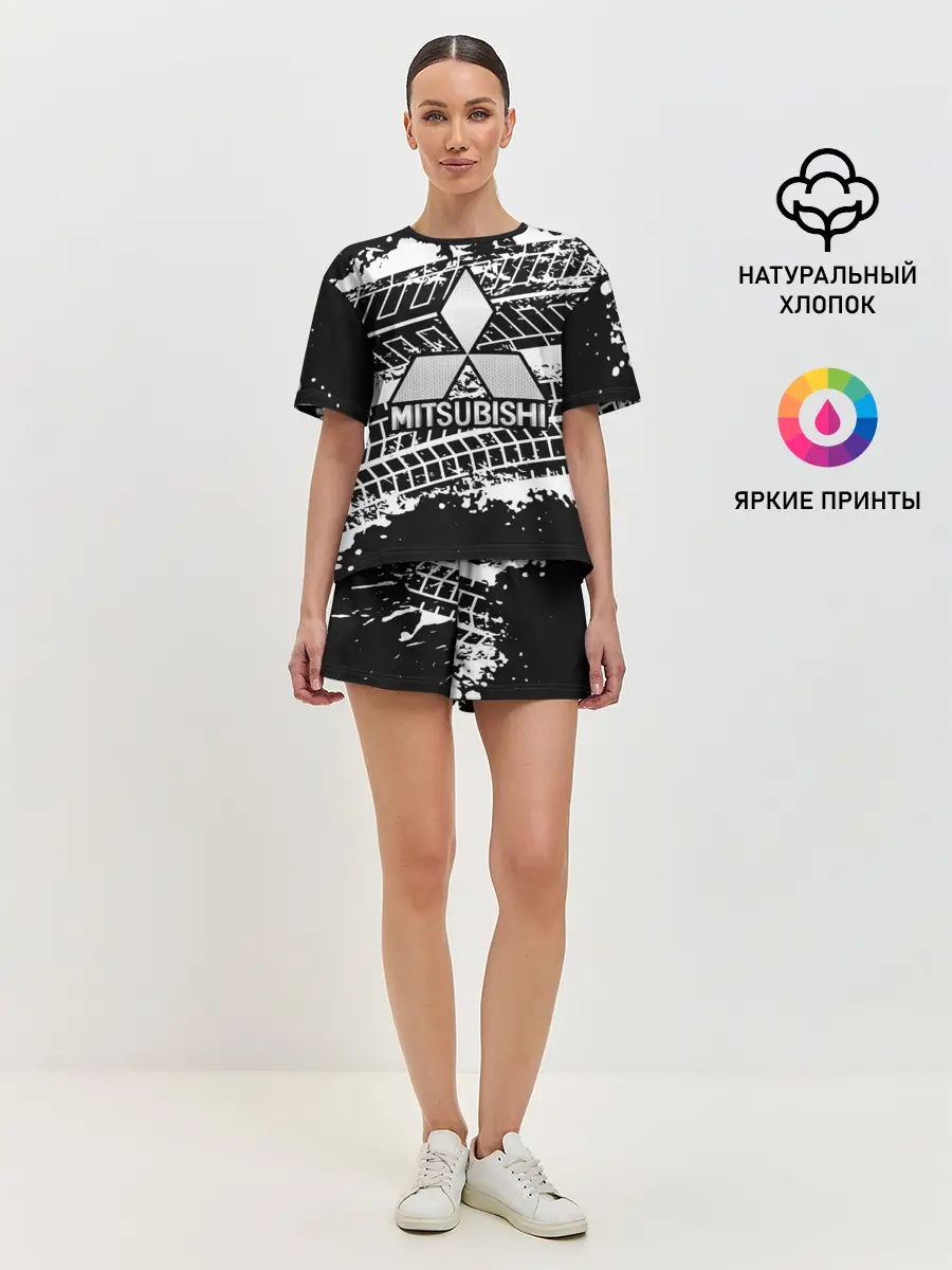 Женская пижама с шортами / MITSUBISHI СЛЕДЫ ШИН