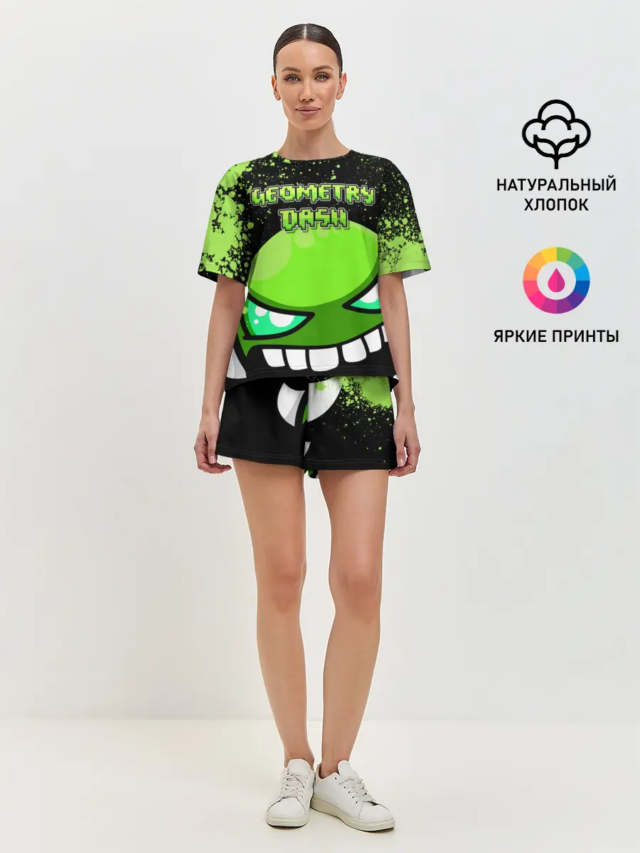 Женская пижама с шортами / Geometry Dash