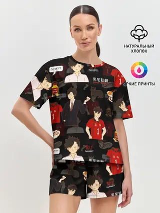 Женская пижама с шортами / КУРОО ТЕЦУРО / TETSURO