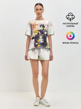 Женская пижама с шортами / Корзинка фруктов персонажи