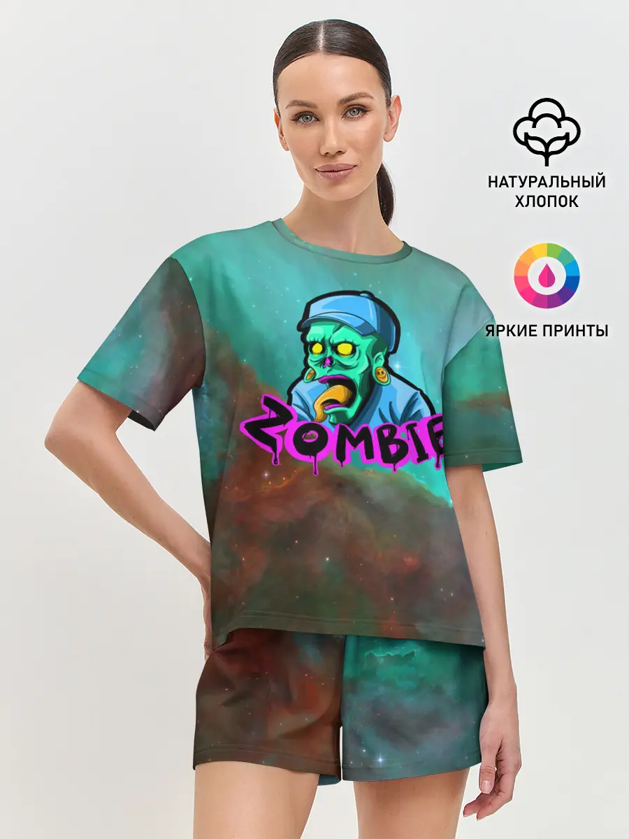 Женская пижама с шортами / ZOMBIE