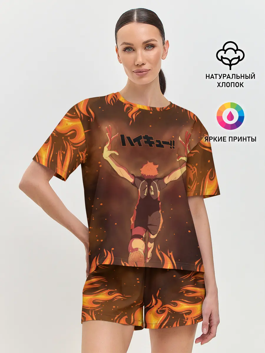 Женская пижама с шортами / Haikyu | Волейбол