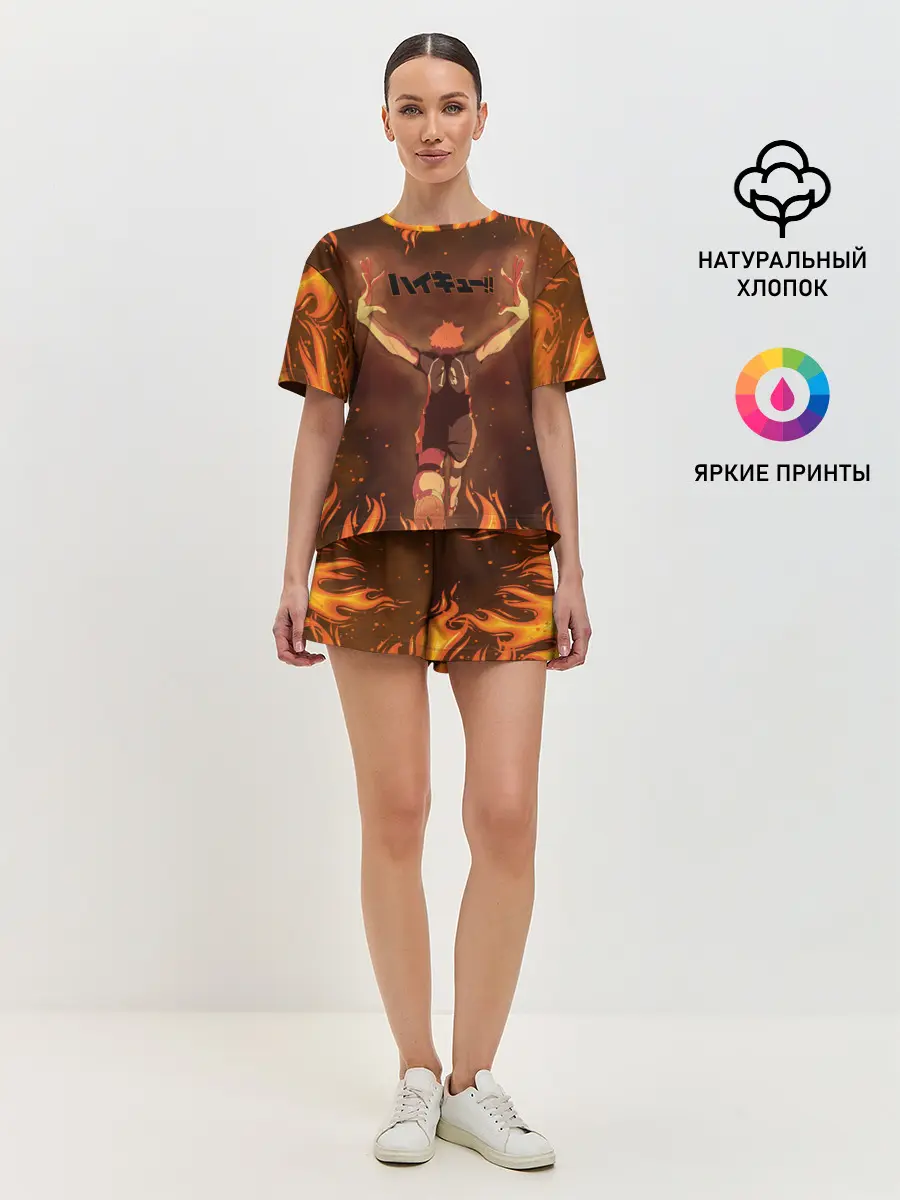 Женская пижама с шортами / Haikyu | Волейбол