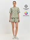 Женская пижама с шортами / Узор ретро Ананасы