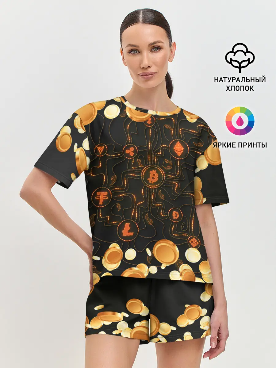 Женская пижама с шортами / Криптовалюта | Crypto